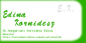 edina kornidesz business card